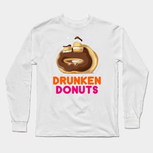 DRUNKEN DONUTS Long Sleeve T-Shirt